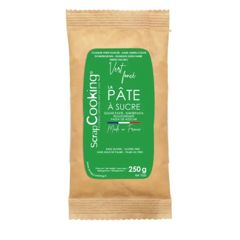 Pâte à Sucre Vert Foncé 250 g ScrapCooking