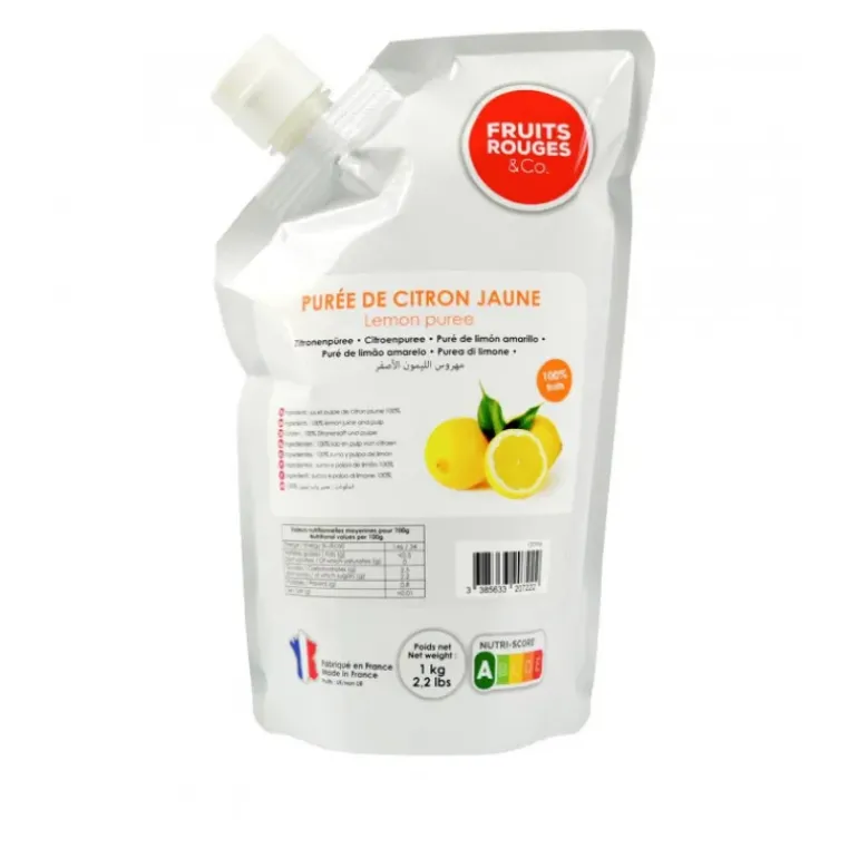 Purée de Citron Jaune 1kg Fruits Rouges & Co