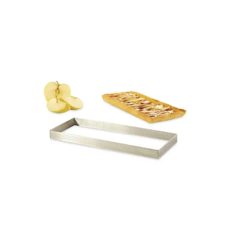 Rectangle perforé 25 x 8 cm de L'école Valrhona par De Buyer