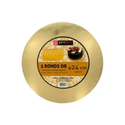 Ronds Dorés Ø 23,4 cm (x5) Gatodéco