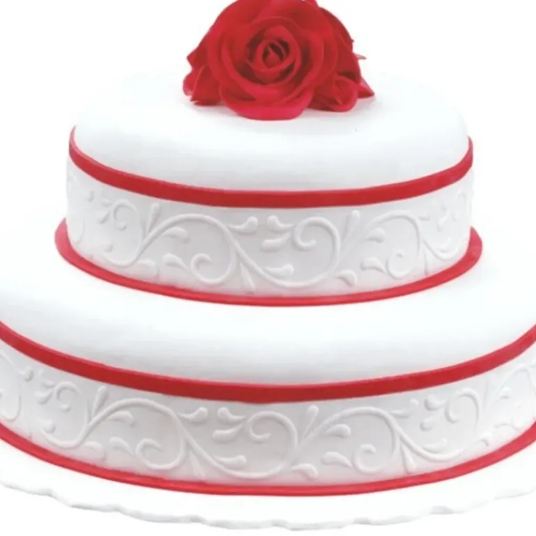 Ruban Pate à Sucre Blanc Arabesque 1,25 m x H 5 cm Patisdécor