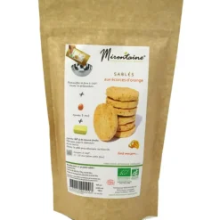 Sablés BIO aux Eclats d'Orange 295g Mirontaine