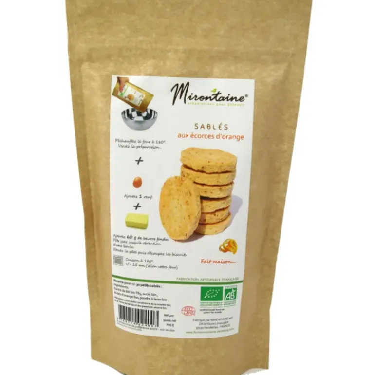 Sablés BIO aux Eclats d'Orange 295g Mirontaine