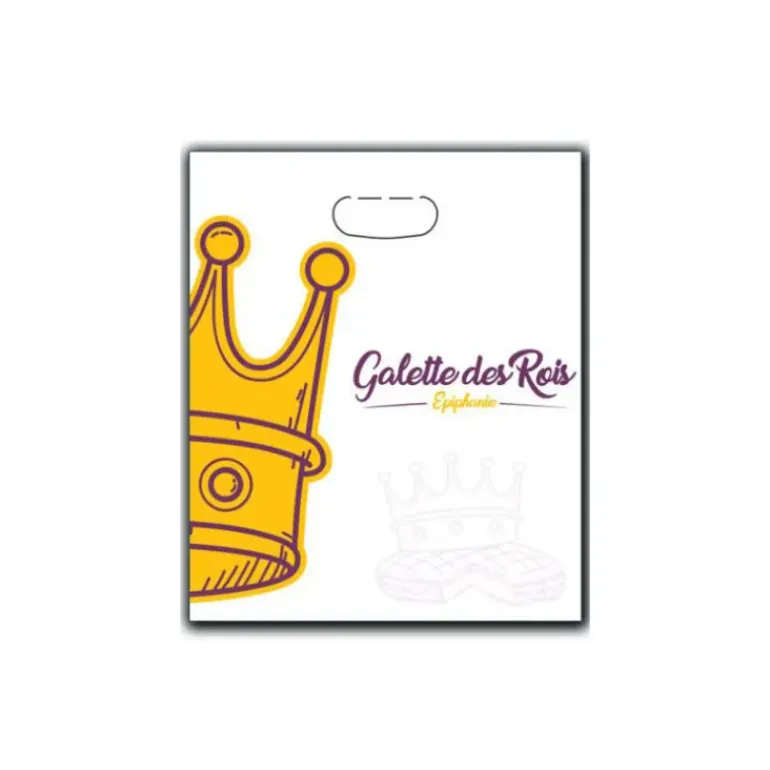 Sac à Galette Ingraissable 23x29cm Motif Couronne x100