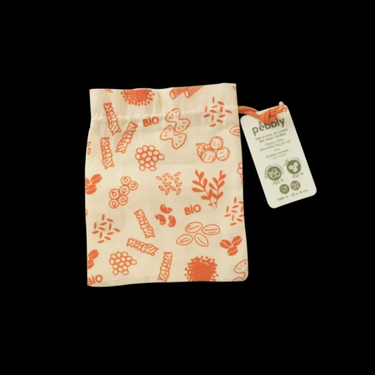 Sac à Vrac Coton Bio Rouge 15 x 20 cm Pebbly