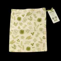 Sac à Vrac Coton Bio Vert 25 x 30 cm Pebbly