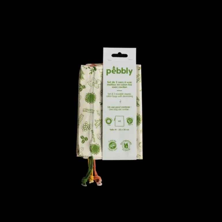 Sac à Vrac Coton Bio (x3) Pebbly