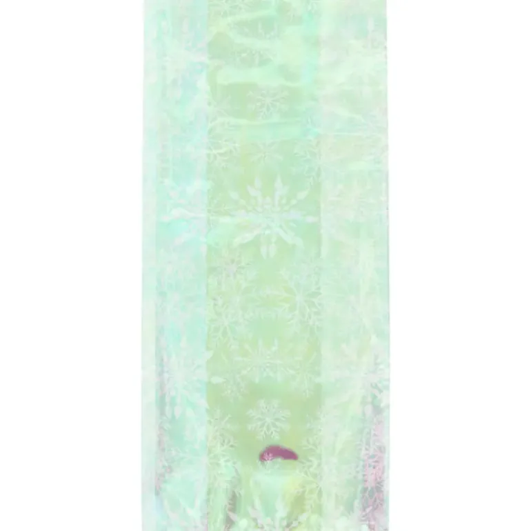 Sachet Bonbon Irisé Flocon de Neige 11 x 23,5 cm avec Attaches Sachet Wilton (x10)