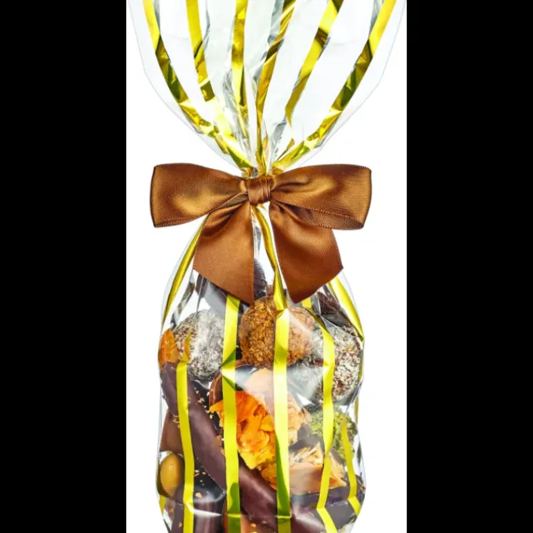 Sachet Bonbon Or avec Fond Carton 17 x 32 cm (x100)