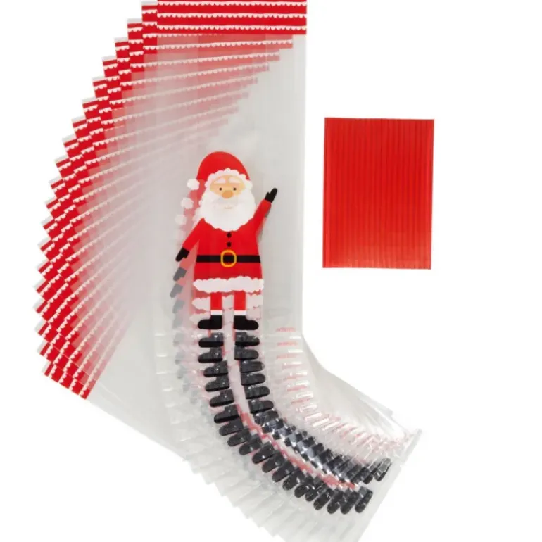 Sachet Bonbon Père Noël 10 x 5 cm x H 24 cm (x20) Wilton