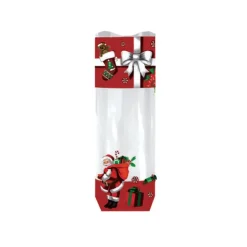 Sachet Confiserie Père Noël 14x30,5cm (x100) - Fond Cartonné