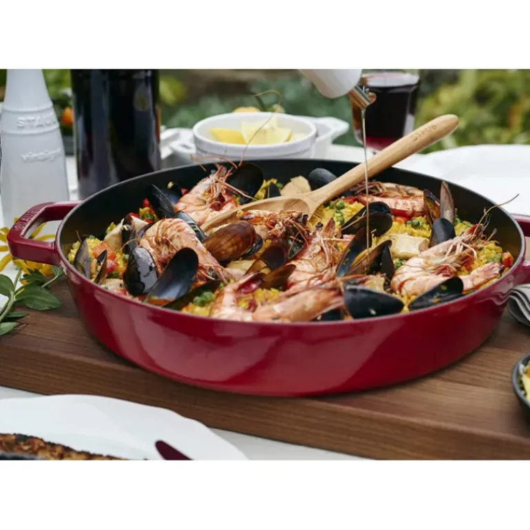 Sauteuse en Fonte Chistera 24 cm Rouge Cerise Staub