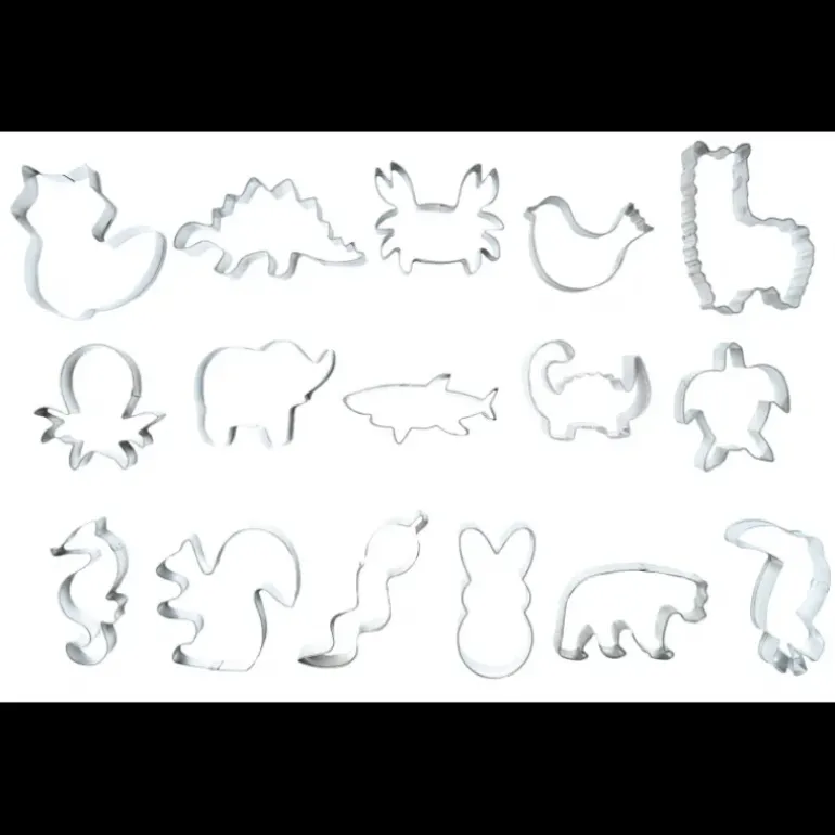 Seau 16 Emporte-Pièces Thème Animaux Wild Scrapcooking