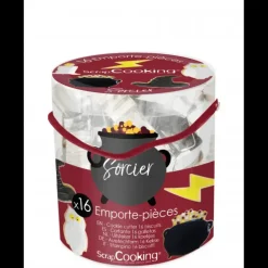 Seau 16 Emporte-pièces Thème Sorcier Scrapcooking