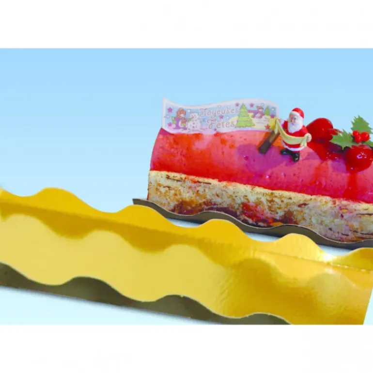 Semelle à Bûche 25x10cm Ondine Or (x50)