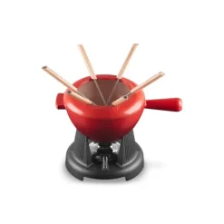 Service à fondue manche fonte Cerise (rouge) Le Creuset