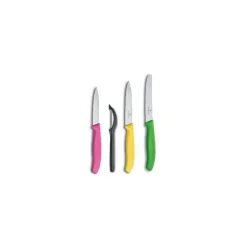 Set 2 Couteaux d'Office, un Couteau à Tomate et un Epluche Légumes Swiss Classic Victorinox
