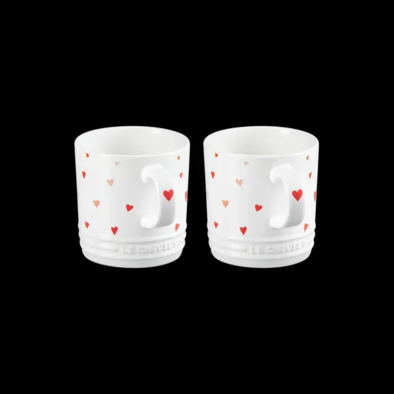 Set 2 Mugs en Céramique Motifs Cœur 350 ml Le Creuset