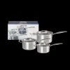 Set 3 Pièces Casseroles Inox avec Couvercle Le Creuset