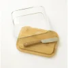 Set Beurrier en Verre et Bambou Pebbly