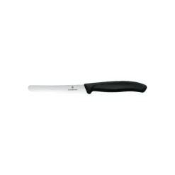Set Couteau d'Office, Couteau à Tomate et Epluche Légumes Noir Swiss Classic Victorinox