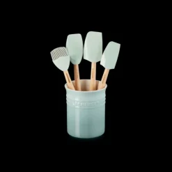 Set pot 1,1 L avec 4 Ustensiles Sea Salt Le Creuset