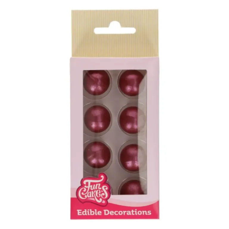 Sphères en Chocolat Rouge (x8) Funcakes