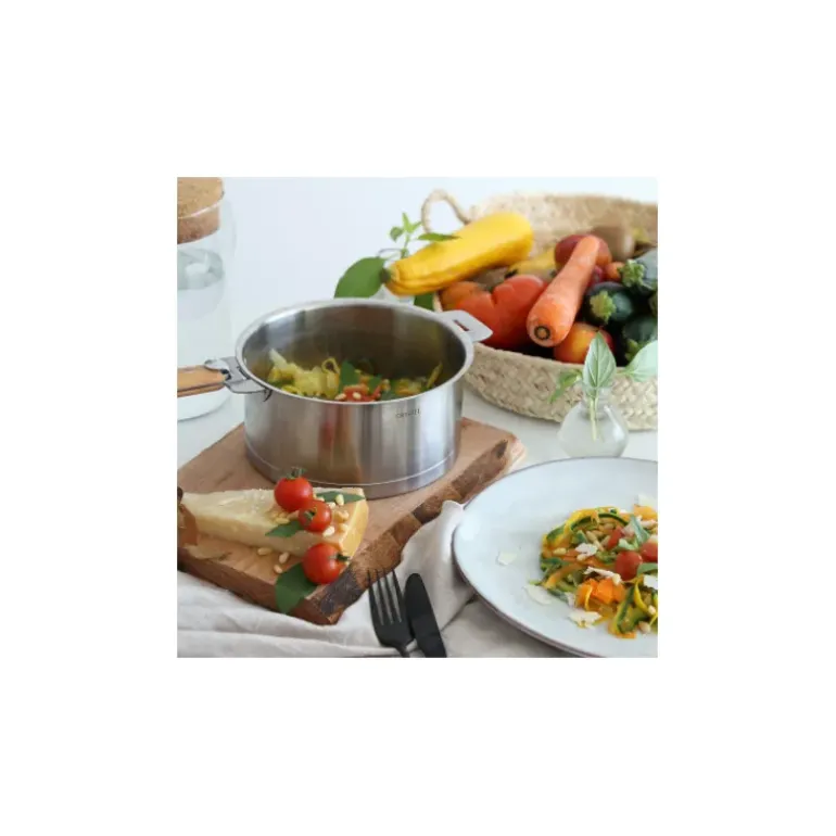 Série de 4 Casseroles Strate Amovible Inox Cristel
