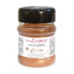 Sucre Pailleté Or Rose 160 g Scrapcooking