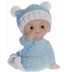 Sujet bapteme Garçon Pyjama Bleu 7,5 cm