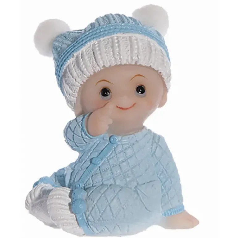 Sujet bapteme Garçon Pyjama Bleu 7,5 cm