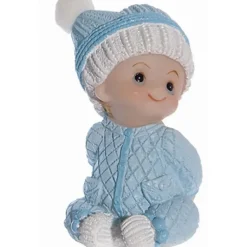 Sujet bapteme Garçon Pyjama Bleu 7,5 cm
