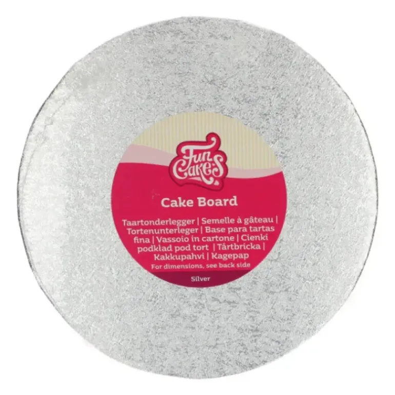 Support Gâteau Rond Ø 20 x 0,4 cm Argenté Funcakes