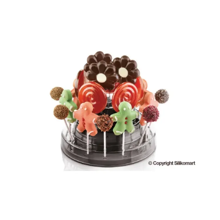 Support Pop Cake Noir Ø 225 mm Silikomart
