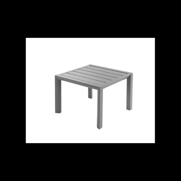 Table Basse Carrée 50 x 50 cm Gris Platinium Sunset Grosfillex