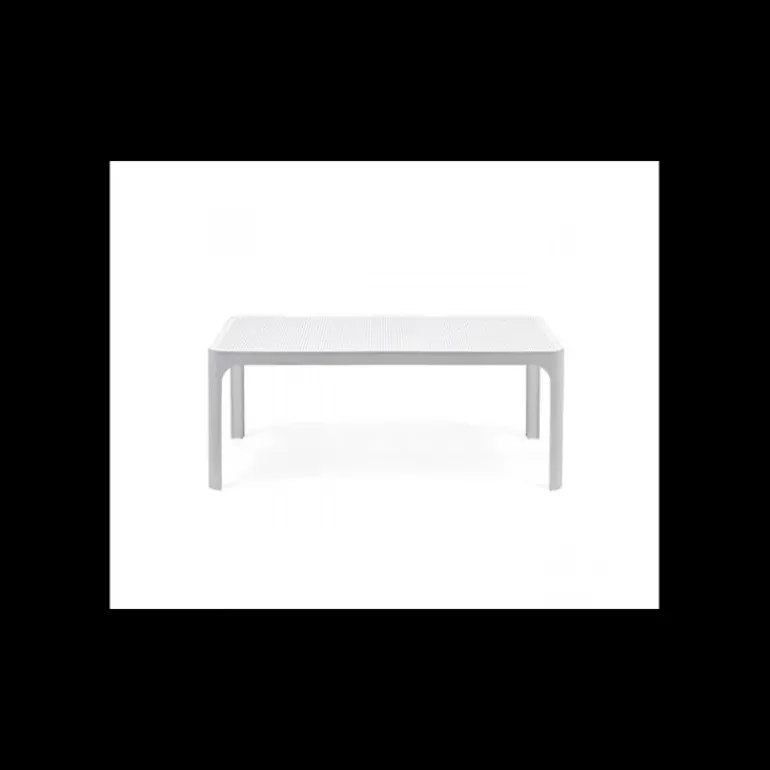 Table Basse en Résine 60 x 100 cm Blanche Net Nardi