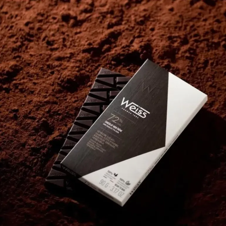 Tablette de Chocolat Noir Ebène 72% 90 g Weiss