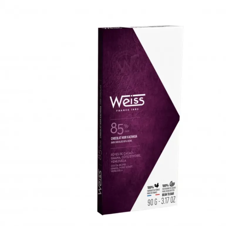Tablette de Chocolat Noir Kacinkoa 85% 90 g Weiss