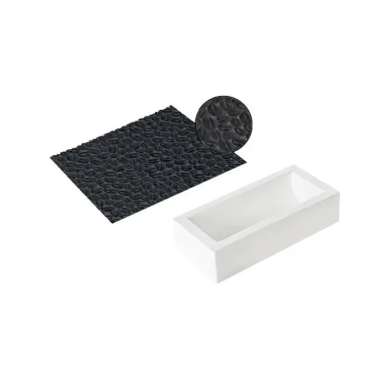 Tapis Décor Bûche Grains de Café Silicone SilikoMart Professional
