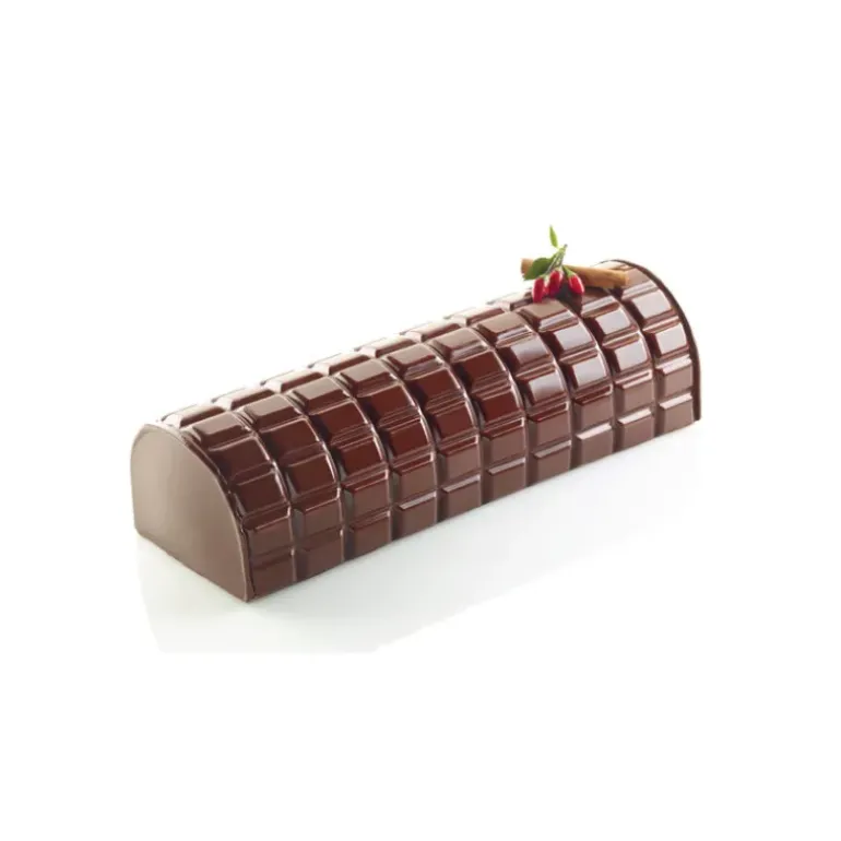Tapis Décor Bûche Tablette de Chocolat SilikoMart Professional