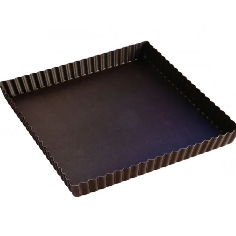 Tarte Carrée bord Cannelé fond fixe