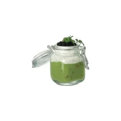 Verrine Old School Carrée 7 cl x6 avec Couvercle