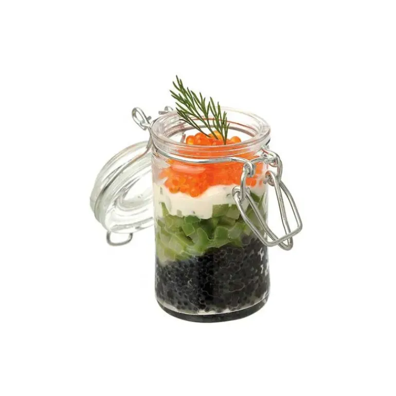 Verrine Old School Ronde 6cl x6 avec Couvercle