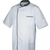 Veste de Cuisine Mixte Blanche/Parement Gris ENERGY T.4 Robur