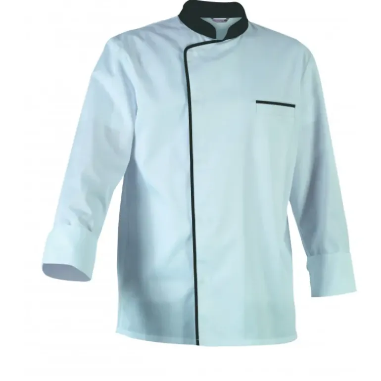 Veste de Cuisine Mixte Blanche/Parement Gris ENERGY T.0 Robur