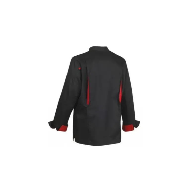 Veste de Cuisine Mixte Noire/Rouge BOKO T.0 Robur
